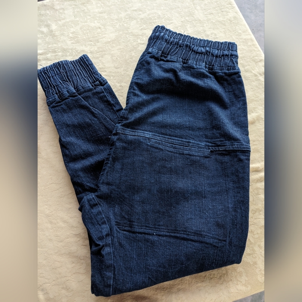Men's Elastic Waist Pants Blue Size XL New